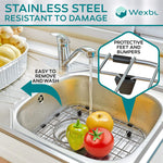 Load image into Gallery viewer, Wexbi Kitchen Sink Protectors for Double Kitchen Sink, Set of Two Metal Sink Protector Mat 16 x 13 in, 14.5 x 11.26 in
